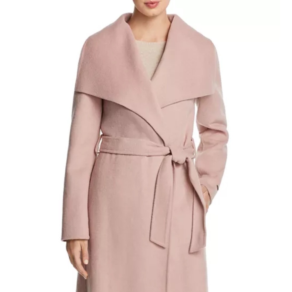 Tahari Blush Pink Belted Coat